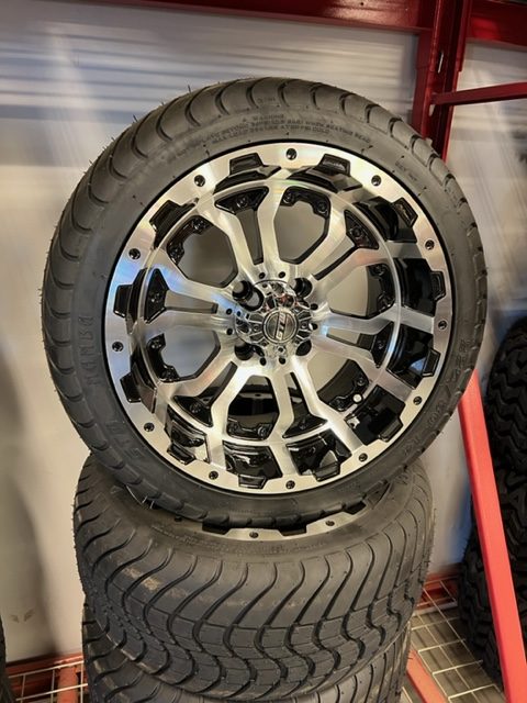 GTW Omega 14" Low Profile Wheel PKG with Mamba 225/30-14 Tire