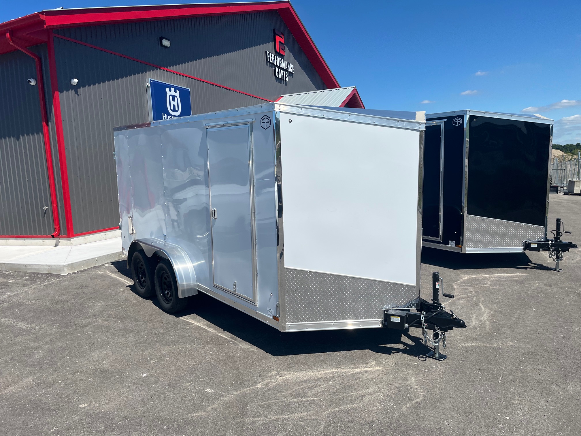 2026 Haulin 7x14 Enclosed Trailer with Ramp Door Package White 5NHUHA423TW095650
