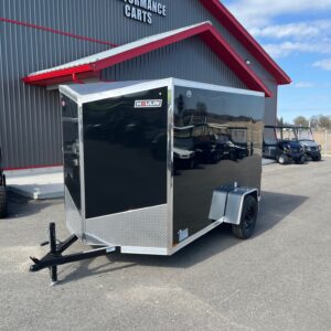 2026 Haulin Enclosed 6x10 Trailer Black wit Ramp Door Package