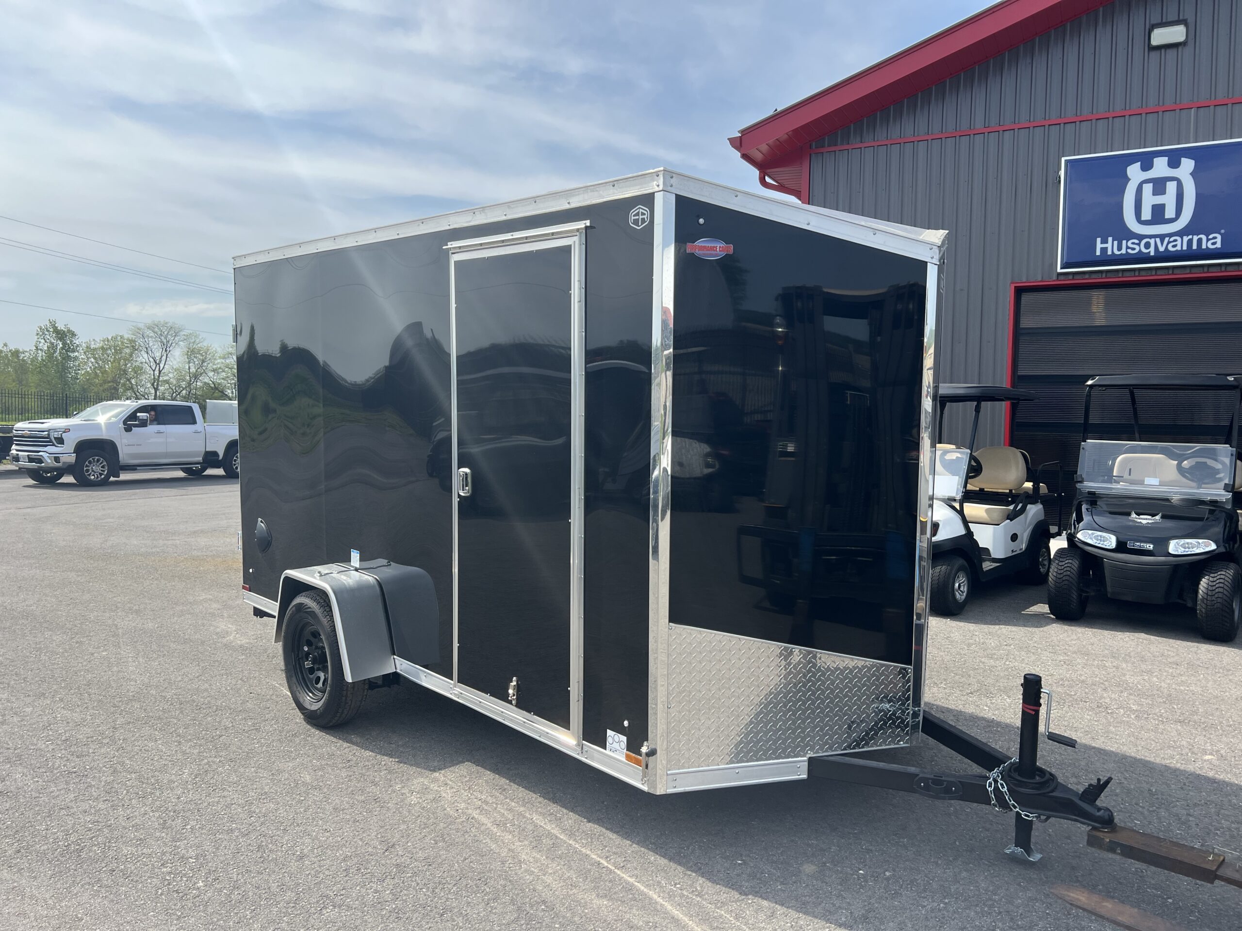 2027 Haulin Enclosed 6x12 6'6" interior Black Trailer with Ramp Door Package HAW096899