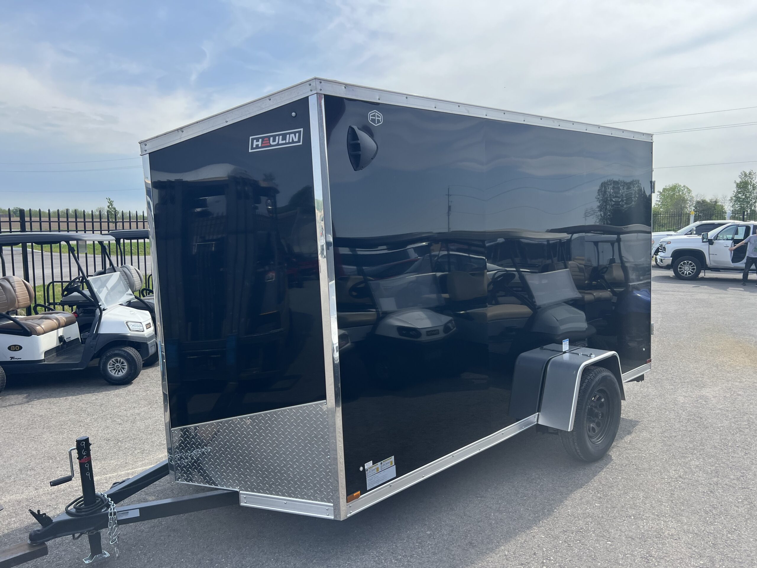 2027 Haulin Enclosed 6x12 6'6" interior Black Trailer with Ramp Door Package HAW096899 - Image 8
