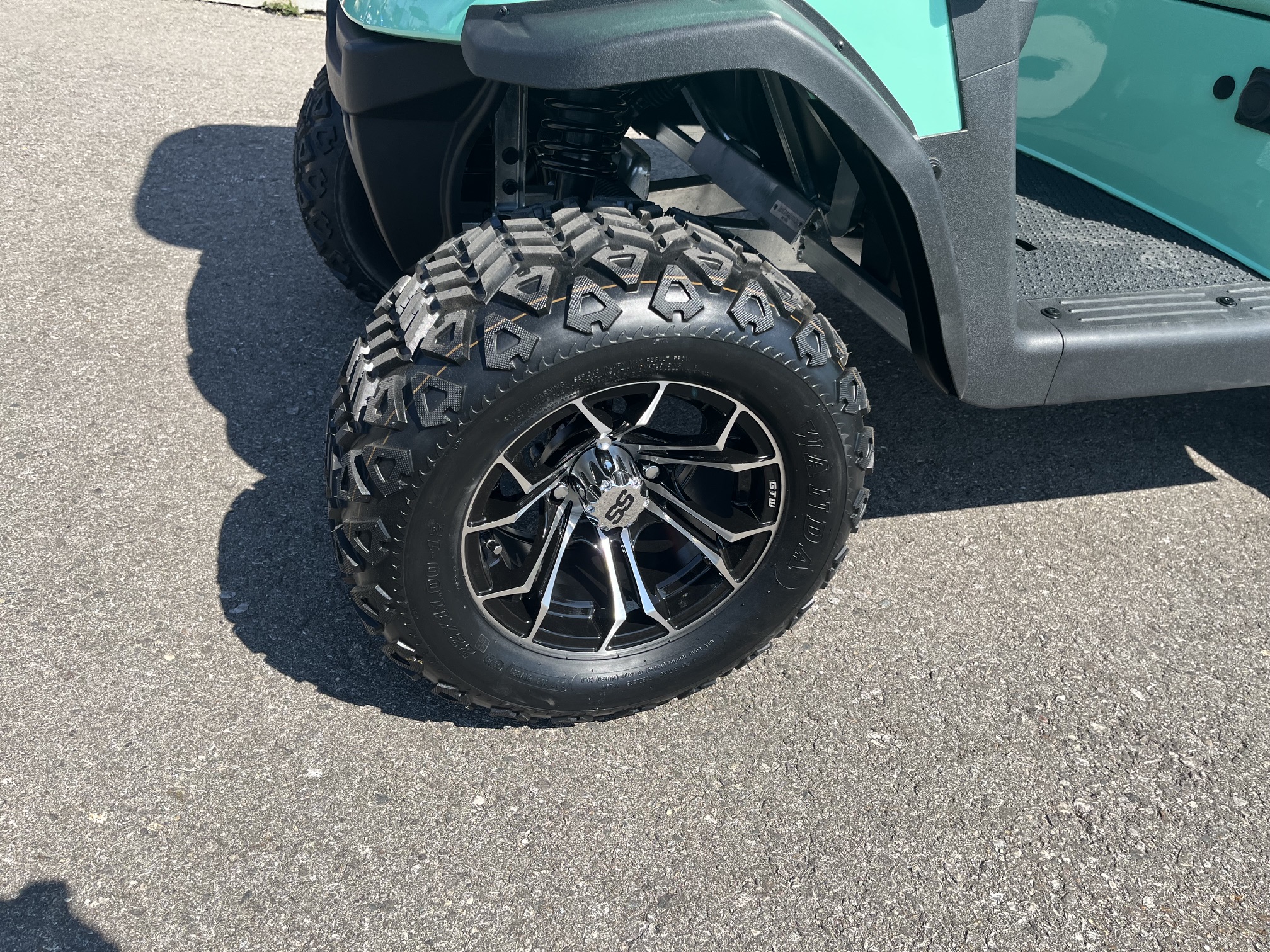 2026 Madjax E Series Lifted Caribbean Green Lithium 4 Passenger Golf Cart