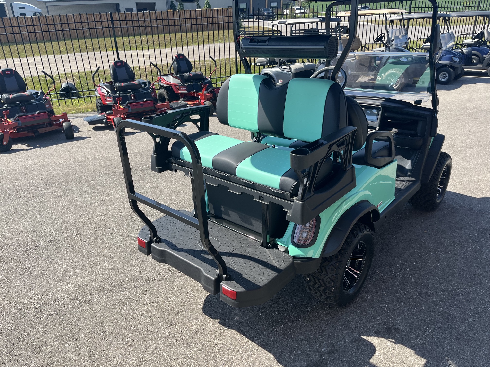 2026 Madjax E Series Lifted Caribbean Green Lithium 4 Passenger Golf Cart