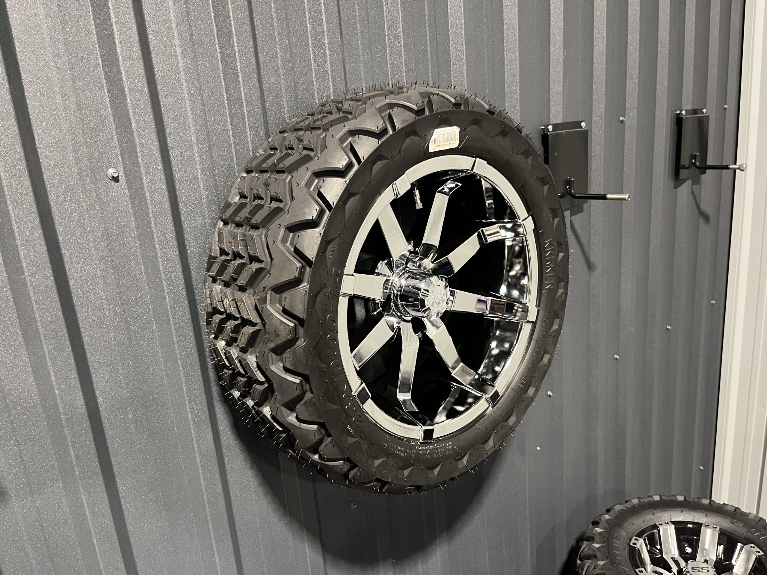 Club Car Aerion Black Chrome wheel Assembly 23x10-14 Kracken Tires - Image 2