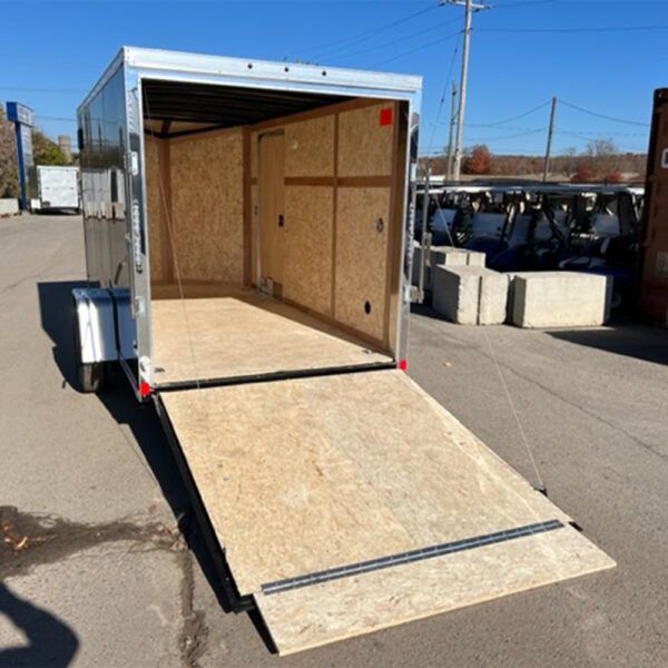 2024 Haulin Enclosed Trailer 6x12 Black with Ramp Door