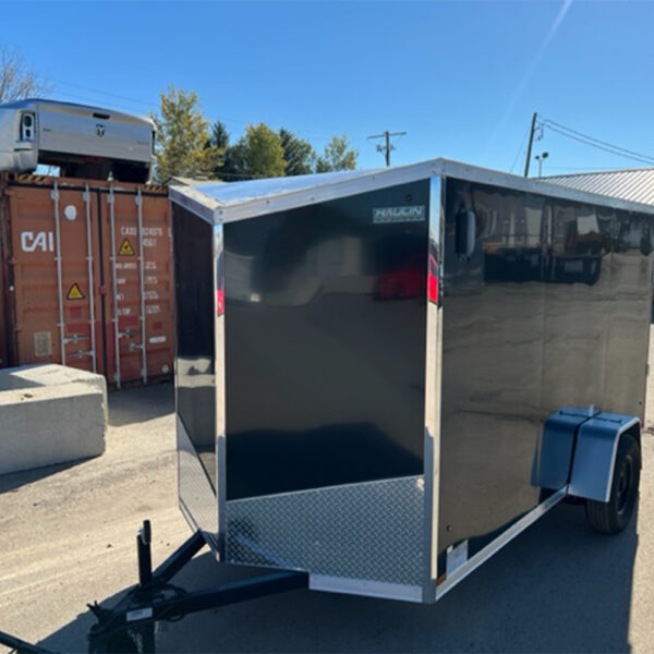 2024 Haulin Enclosed Trailer 6x12 Black with Ramp Door