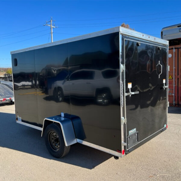 2024 Haulin Enclosed Trailer 6x12 Black with Ramp Door