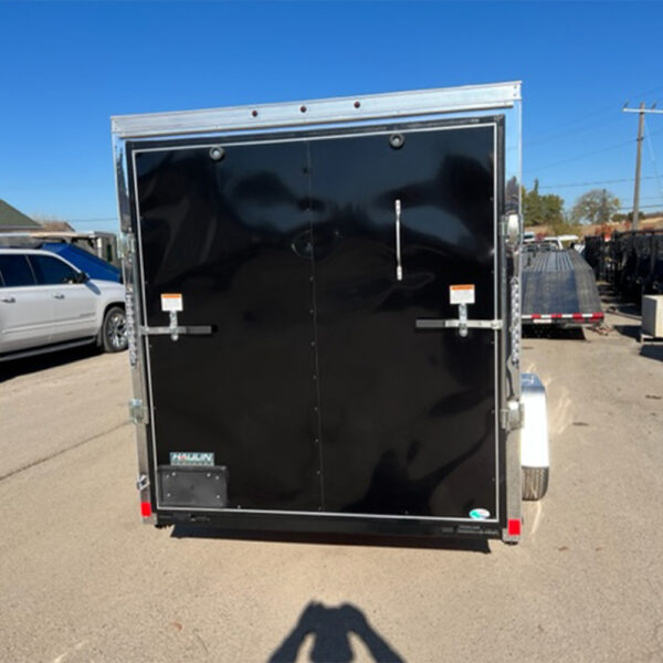 2024 Haulin Enclosed Trailer 6x12 Black with Ramp Door