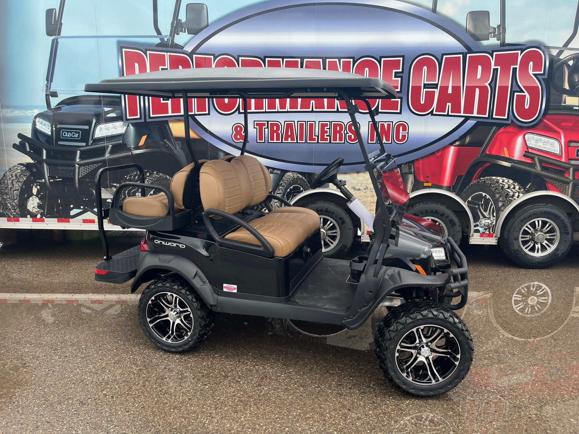 2024 Club Car Onward Gas EFI 429cc Black Lifted BW2412532219 Performance Carts & Trailers Inc.