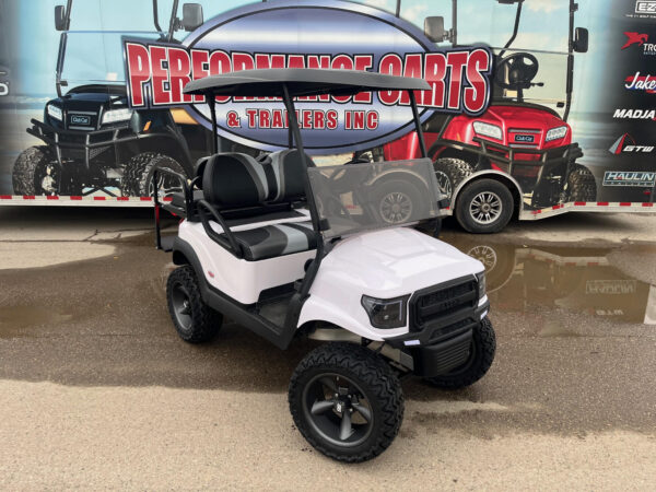 2018 Club Car Tempo Gas EFI White Alpha Body Lifted 4 Passenger Golf Cart