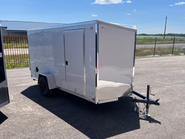 2026 Haulin Enclosed Trailer White with Barn Door Package