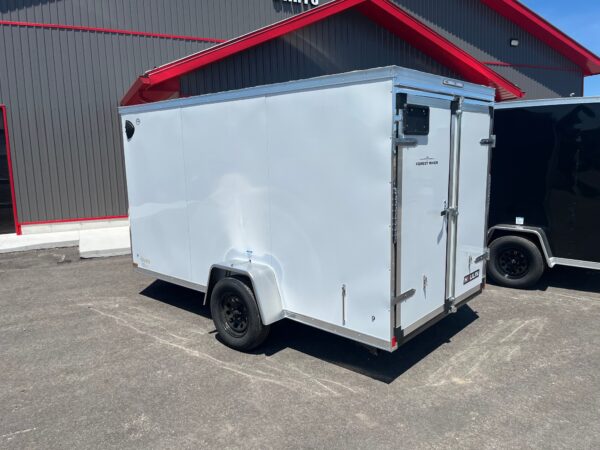 2026 Haulin Enclosed Trailer White with Barn Door Package