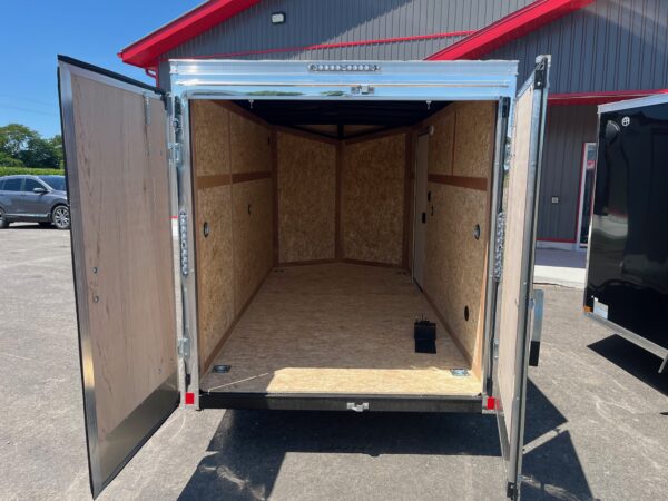2026 Haulin Enclosed Trailer White with Barn Door Package