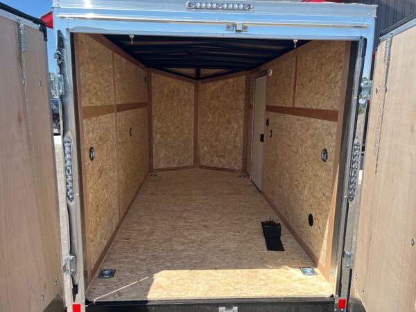 2026 Haulin Enclosed Trailer White with Barn Door Package
