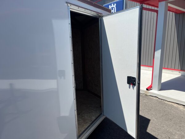 2026 Haulin Enclosed Trailer White with Barn Door Package