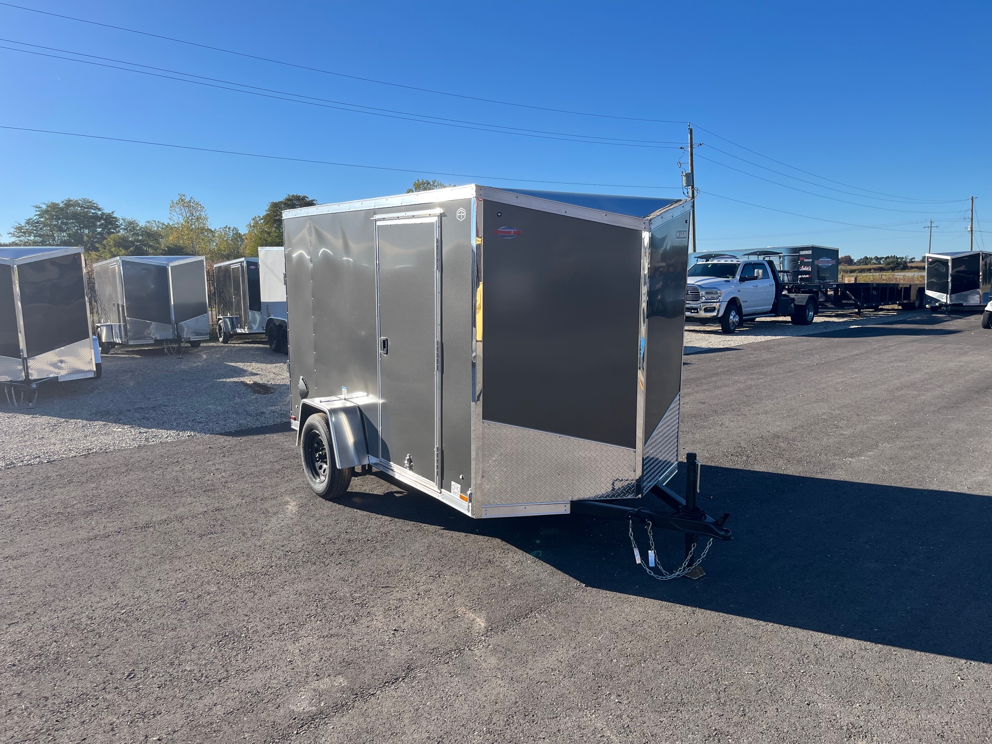 IMG_8405 2026 Hualin Enclosed Trailer with Ramp Door