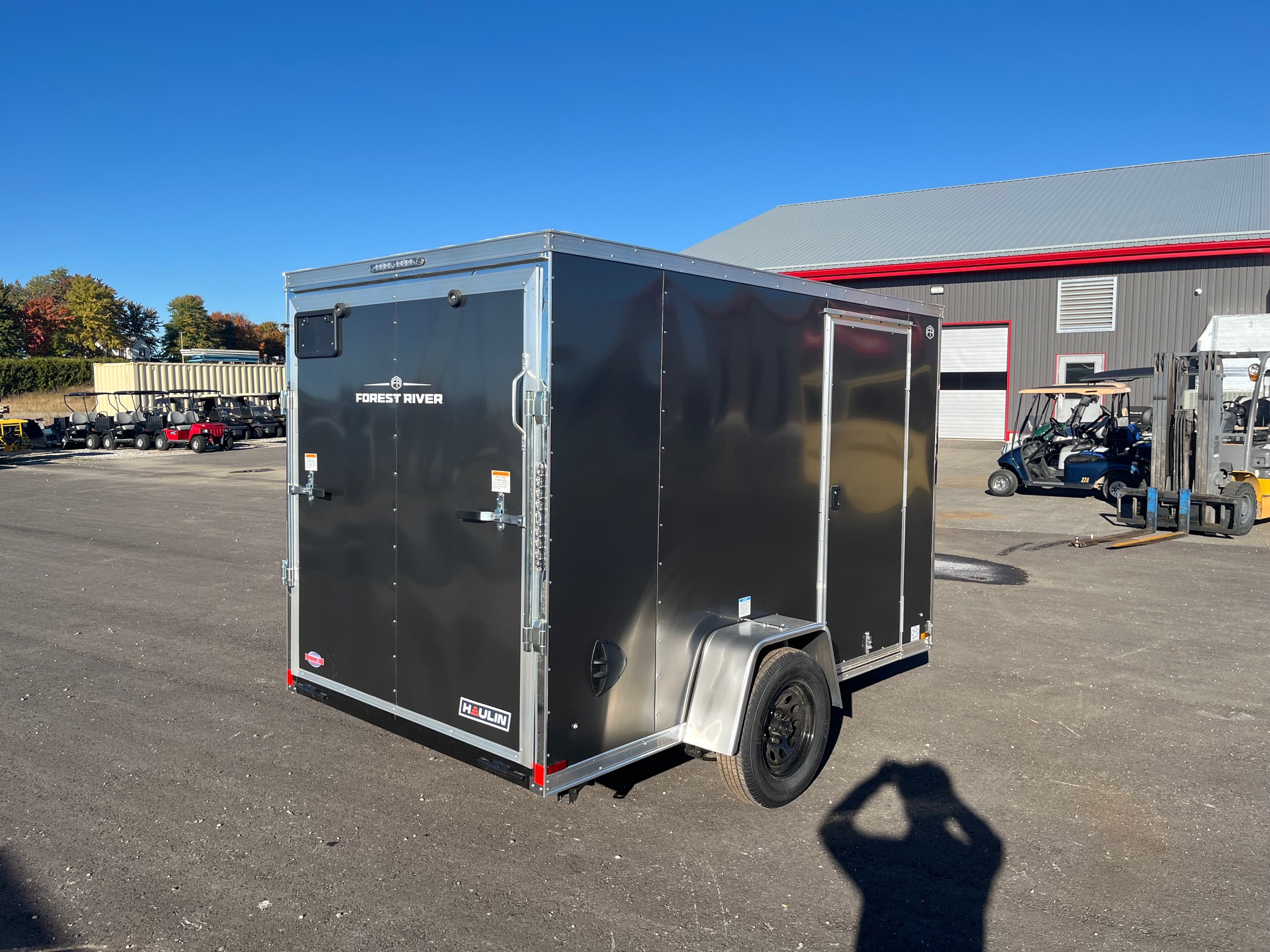IMG_8407 2026 Hualin Enclosed Trailer with Ramp Door