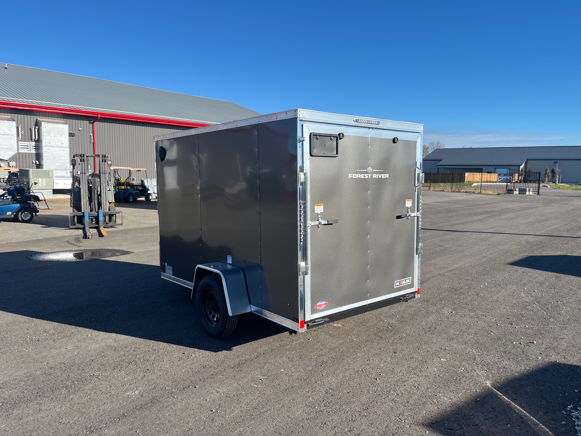 IMG_8408 2026 Hualin Enclosed Trailer with Ramp Door