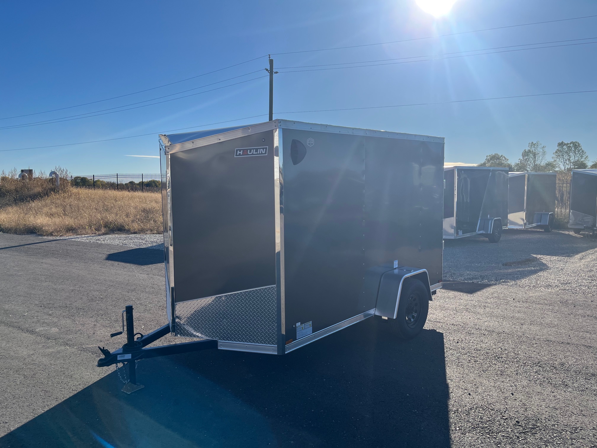 IMG_8409 2026 Hualin Enclosed Trailer with Ramp Door