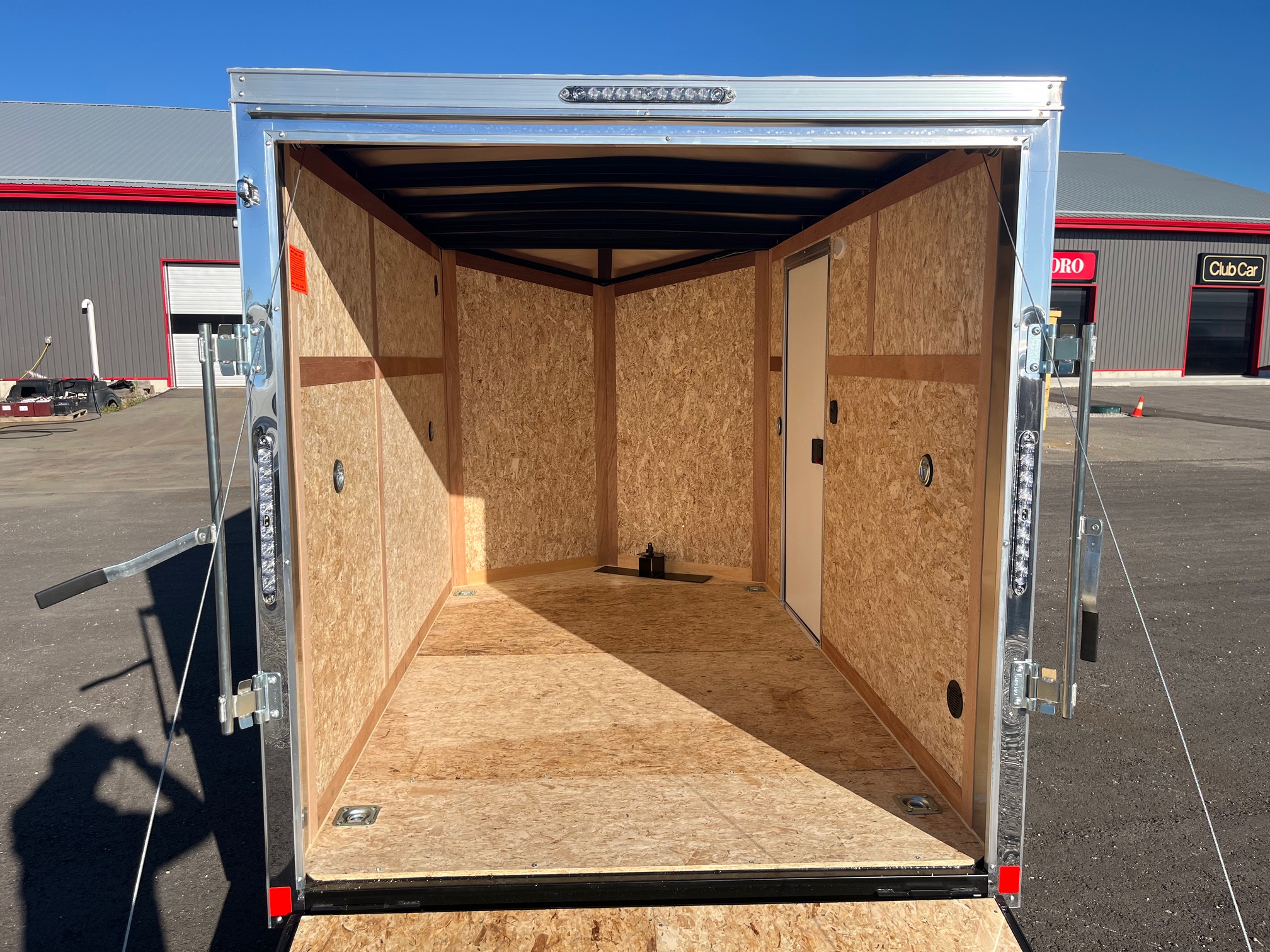 IMG_8411 2026 Hualin Enclosed Trailer with Ramp Door