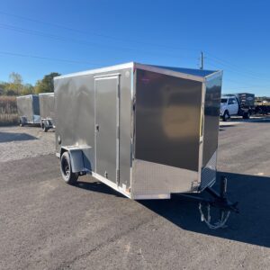 2026 Haulin Enclosed Trailer Charcoal 6x12 Ramp Door