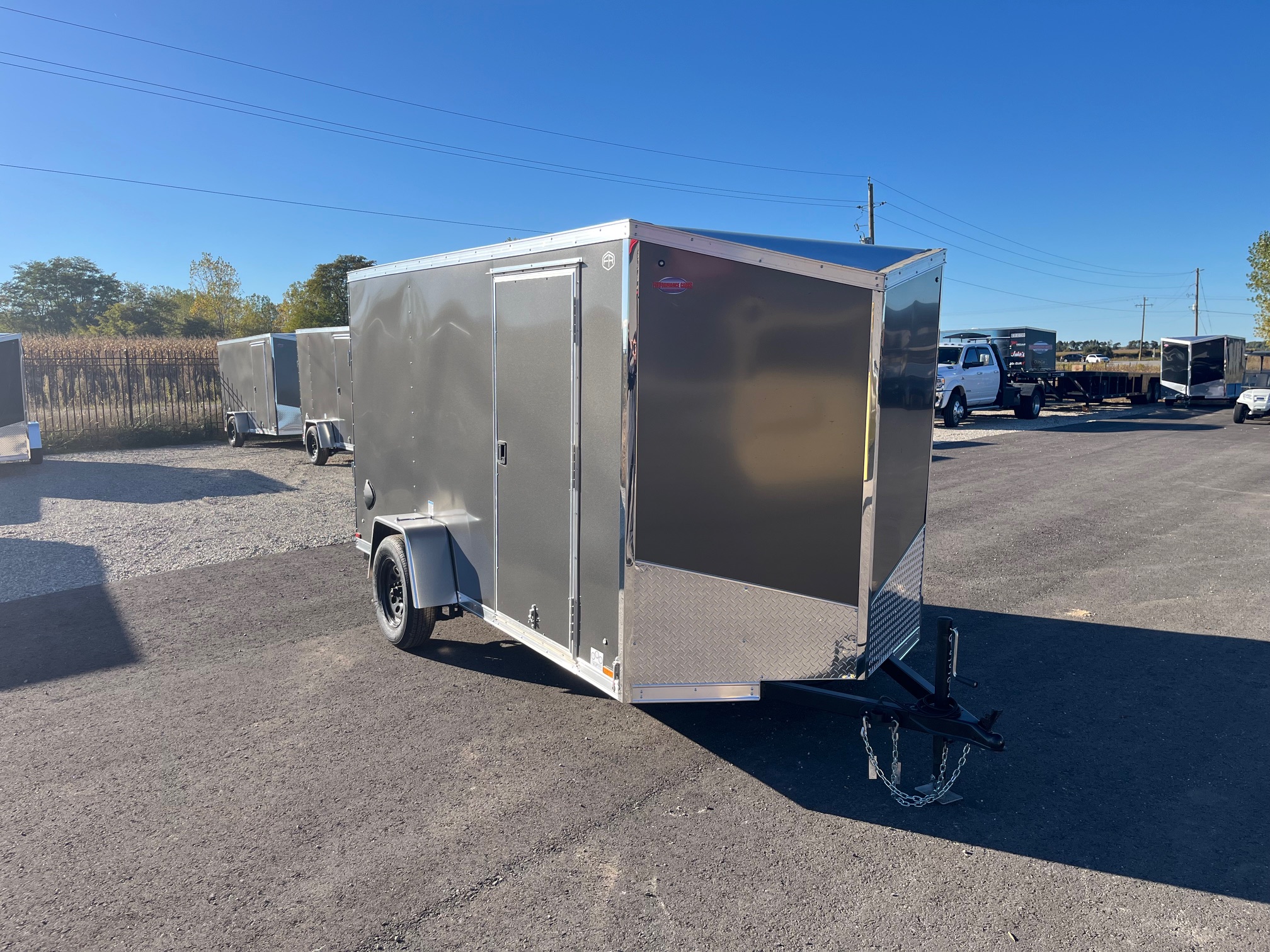 IMG_8413 2026 Haulin Enclosed Trailer Charcoal 6x12 Ramp Door
