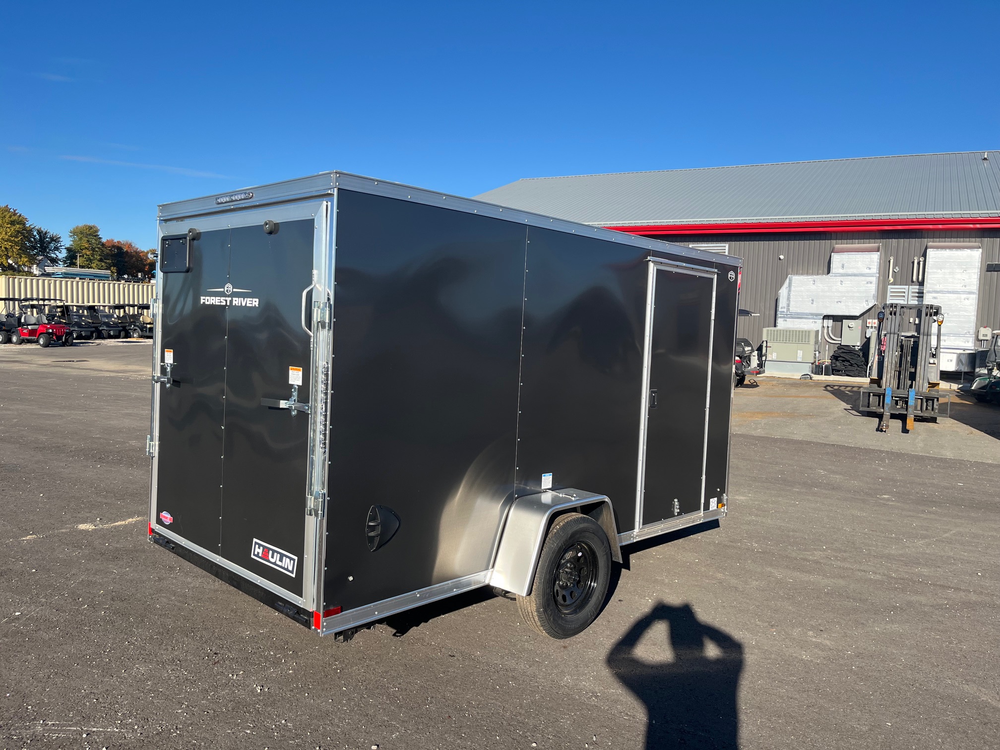 IMG_8415 2026 Haulin Enclosed Trailer Charcoal 6x12 Ramp Door