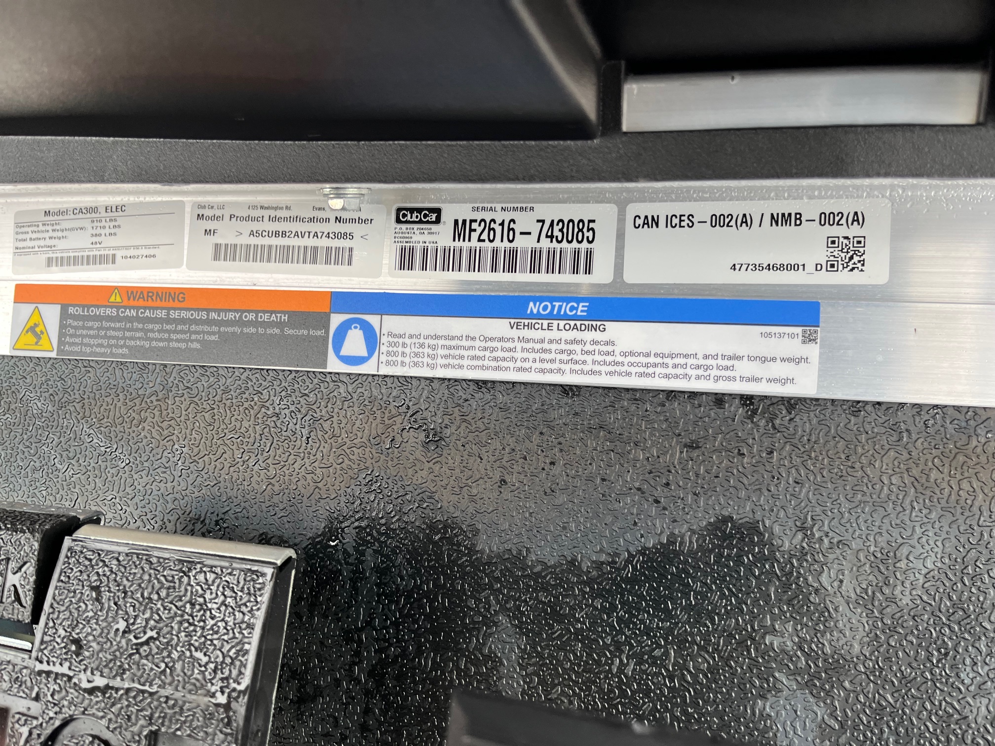 IMG_8636 2026 Club Car Carryall 300 48V Electric Utility Golf Cart